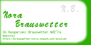 nora brauswetter business card